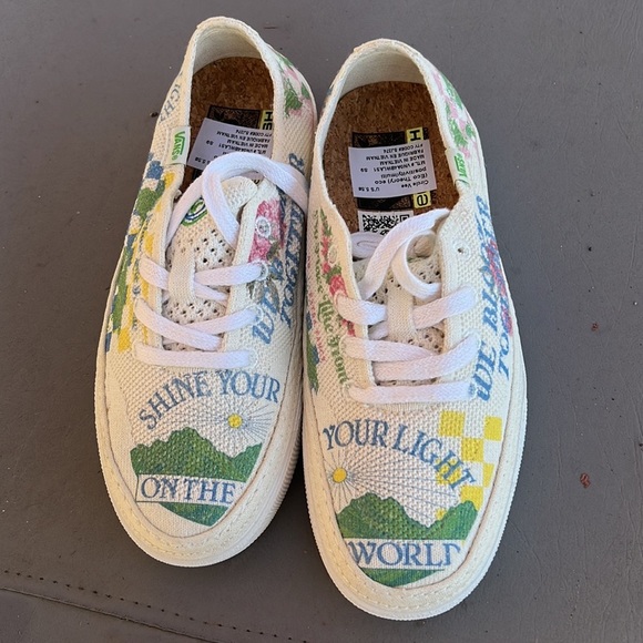 42) VANS circle bee shoes eco theory NWT sz 7 woman’s - Picture 6 of 11